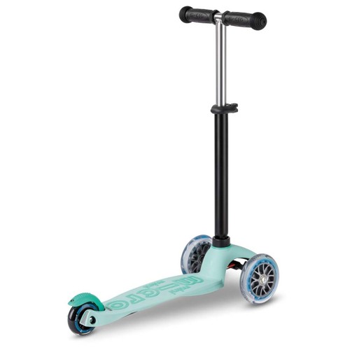 Micro Mini2go Deluxe Plus Mint Scooter Sitz Stauraum Schubstange Licht Kinder - Bild 7 von 7