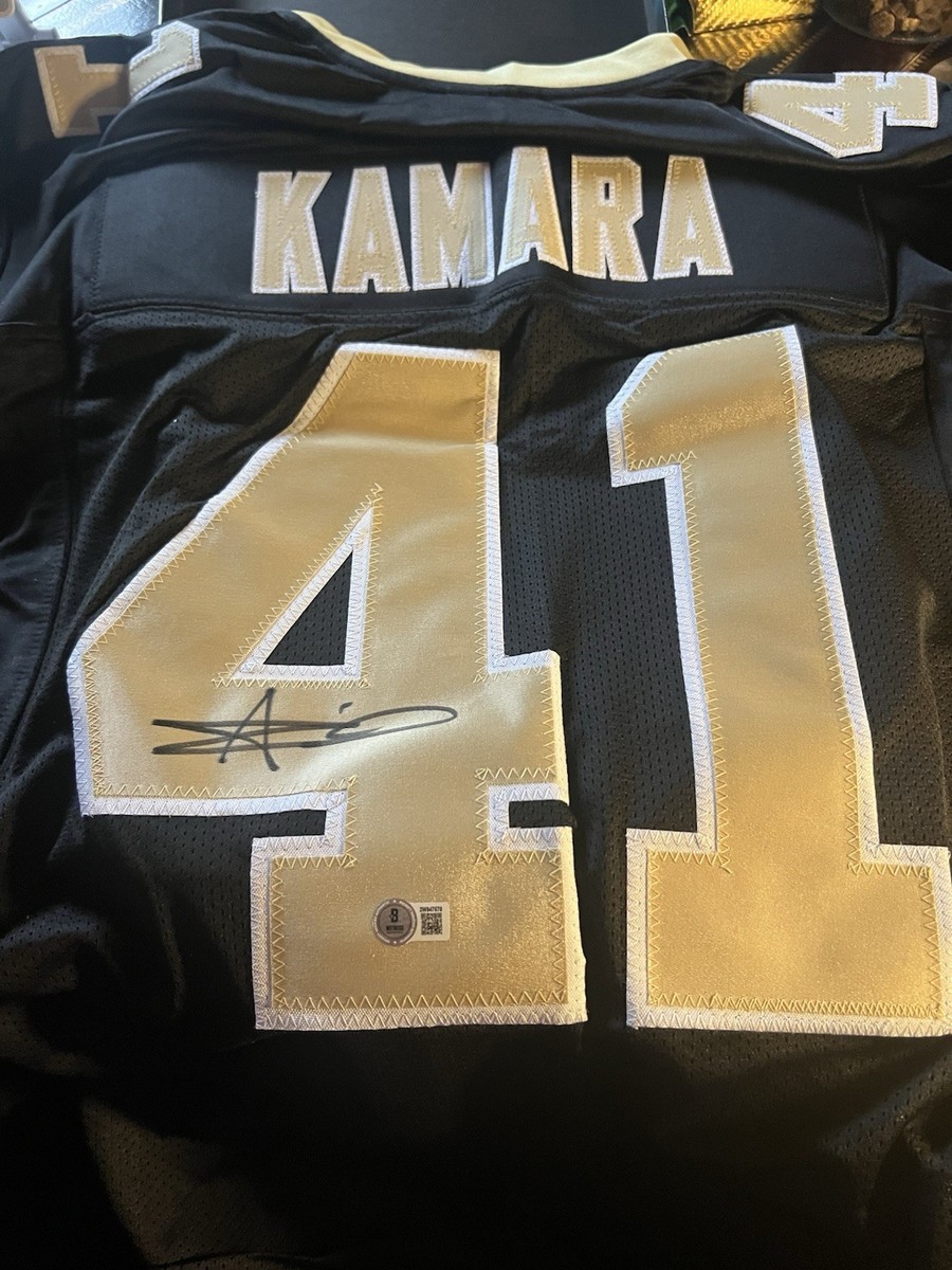 🔥Alvin Kamara🔥 Haunted Hits New Orleans Saints Black/Gold Jersey