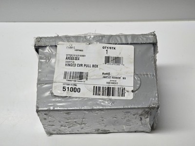 nVent Hoffman 6x4x4 Hinged Cover Pull Box Steel NEMA 1 Electrical Junction Box