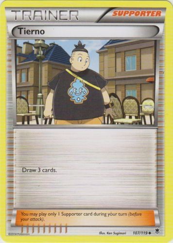 Tierno - 107/119 - Uncommon (Hp) Phantom Forces - Supporter Pokémon