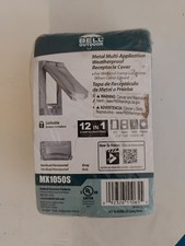 Bell MX1050S Metal Weatherproof Lockable Outdoor Outlet Cover, Gray