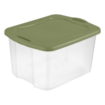Large EZ Carry Storage Bin, 70 Quart Clear Plastic Storage Container with