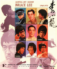 Gambia 1996 Yvert 2015/23 Bruce Lee Cinema MNH VF (GX)