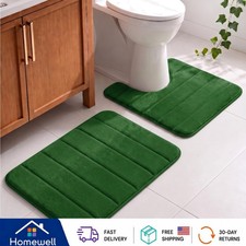 Ultra-Comfort Memory Foam Bathroom Rugs - 2 Piece Set, 16x24  20x20 Dimensions