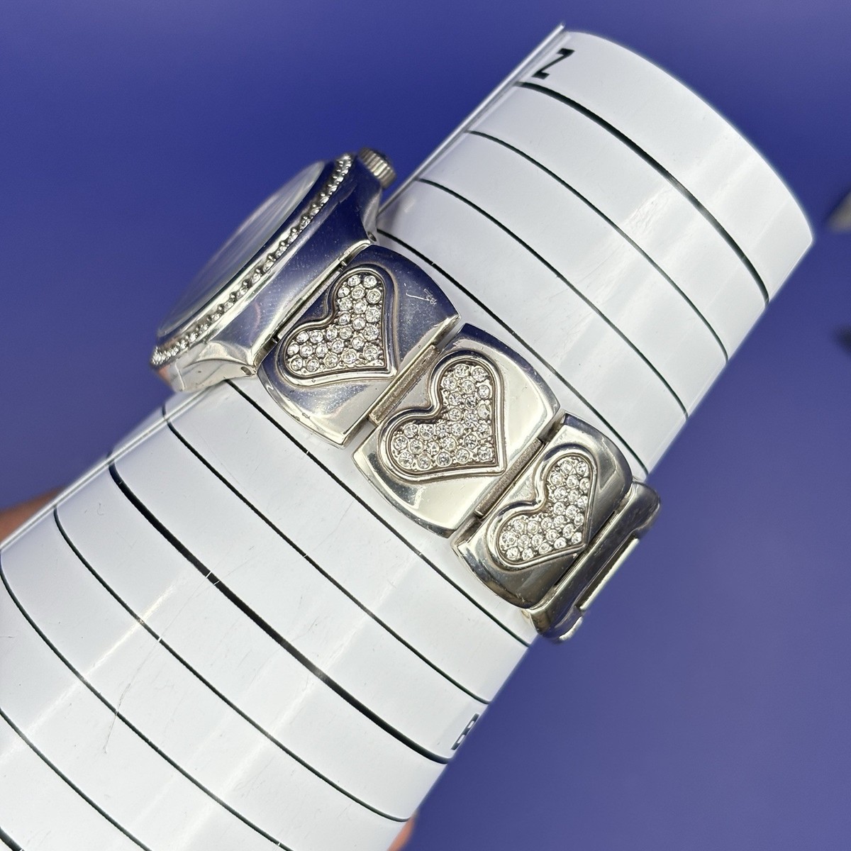 Brighton watch heart shaped with crystals sparkle. Cascade Heart Watch Band - Brighton main image 4