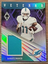 2019 Panini Phoenix Veteran Materials Purple 30/75 Devante Parker #VM-8 Dolphins