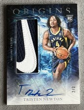 2024-25 Panini Origins Tristen Newton Rookie Jersey Auto FOTL #d 2/3 Nike Swoosh
