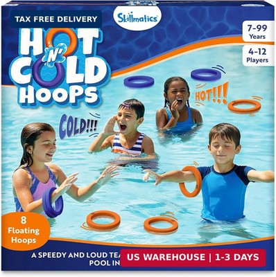 Skillmatics Pool Game - Hot 'N' Cold Hoops, Fun Team Swimming Pool Toy for Kids,