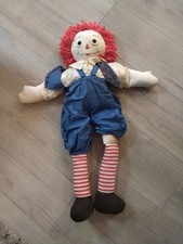 VTG Large 28" Raggedy Ann Doll 1900's Original I Love You Heart