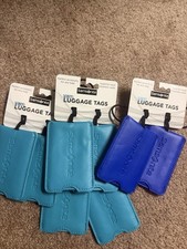 Samsonite Vinyl luggagID Tags Durable tarquise/teal Luggage /blue Tags - 2 Pack