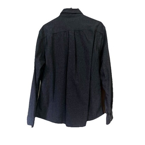 Eddie Bauer homme Eddie's Favorite flanelle coupe classique grand coton gris uni - Photo 3/13