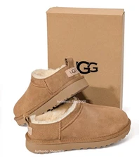 NEW 100% Authentic UGG Classic Micro Mini Women's Winter Boots Shoes Chestnut