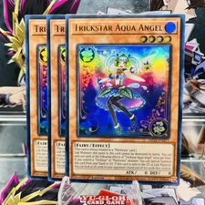 3x Yugioh Playset Trickstar Aqua Angel MP25-EN277 Ultra Rare 1st Ed Near Mint