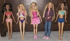 Vtg Lot Of 5 2000s Barbie Dolls