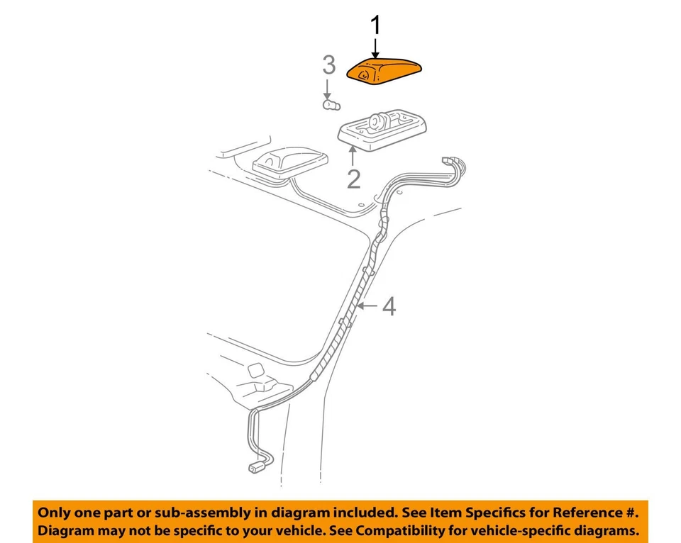 NUEVO OEM GM techo separación cabina luz lente 15951646 Chevy GMC C3500 K3500 1988-00 Foto 4 de 4
