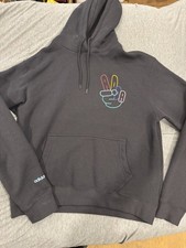 MENS ADIDAS ORIGINALS PEACE SIGN HOODIE  Black  S  New Without Tags/Display