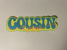 Cousin Crew Handmade Scrapbook Title Paper Pieced Die Cut
