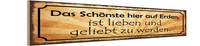 Holzschild 10X46 Cm SchöNste Lieben Geliebt Werden Deko Geschenk Holz Schild