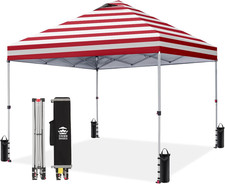 CROWN SHADES 10X10 Pop up Canopy - Beach Tent with One Push Setup - Easy Outdoor