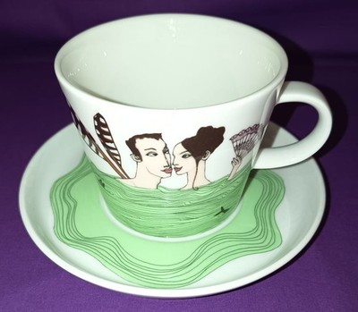 Arzberg Liebeslied * EIN LIED VON LIEBE UND WASSER * CAFÉ AU LAIT TASSE mit UT