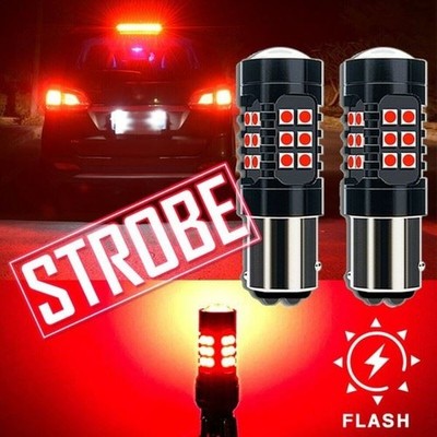 Brillantrote 1157 LED Stroboskop Glühbirne perfekt für Brems-Stopp- und Rückleuchten