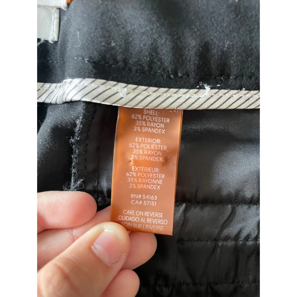 Calvin Klein Classic Fit Dress Pants Womens 10 Black Work Career Minimalist - Image 4 of 4