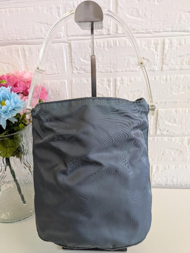 Prada Blue One Shoulder Bag with Plastic Handle 1797 RW187274