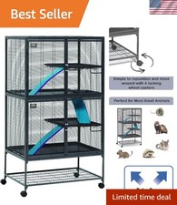 Durable Critter Nation Double Unit Cage: Ideal for Rats, Ferrets  Sugar Gliders