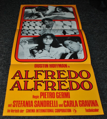 Filmplakat Alfredo, Alfredo Film von 1972 mit Dustin Hoffmann CINEMA INTERNATION