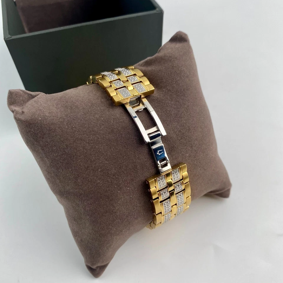 Reloj Hombre Bulova 98C126 Cristal Tono Dorado Acero Inoxidable Cuarzo 41.5mm Foto 3 de 4