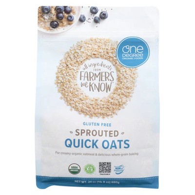 Oats Quick Sprouted 24 Oz(Case Of 4) By One Degree
