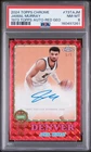 2024 Topps Chrome Basketball Red Geometric Refractor Jamal Murray #73TA-JM PSA 8