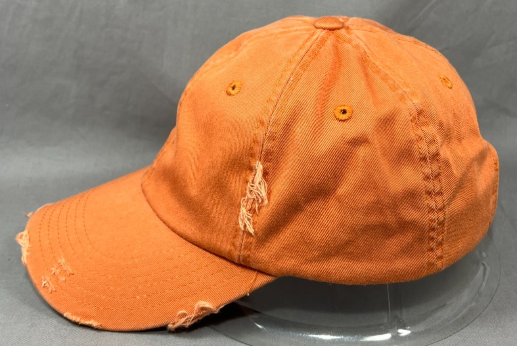 District Plain Solid Blank Strapback Hat Cap Oran… - image 5