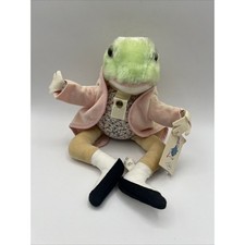 Eden Vintage Beatrix Potter Mr. Jeremy Fisher Frog Plush Toy 1982 with Jacket