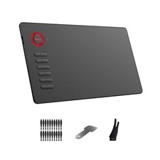 Drawing Tablet, A15 Drawing Pad with 12 Shortcut Keys, 8192 Levels 10x6 inch