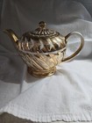 VINTAGE SADLER GOLD SWIRLED and CREAM TEAPOT WITH LID #1601 E Made In England — photo 1