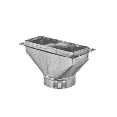 14'' x 8'' x 10'' Register Box with Flange - Durable Galvanized Steel HVAC Part