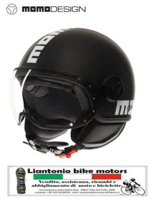 MOMODESIGN MOMO DESIGN CASCO DEMI JET FGTR CLASSIC NERO OPACO E 22.06