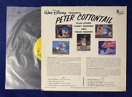 LP ~ Peter Cottontail ~ Alicia en el País de las Maravillas ~ Conejos divertidos ~ Discos de Disneyland - Imagen 2 de 3