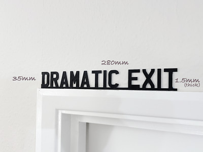 Dramatisches Ausstiegsschild Tür Topper Schild Wandschild für Garage Restaurant Bar