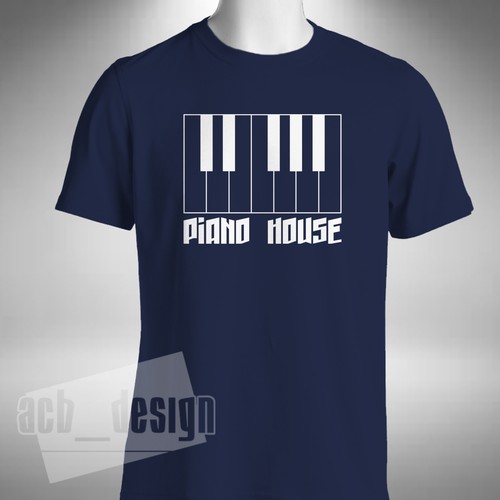 Piano House T-shirt homme clavier pianiste orgue rave vieille école musique rétro - Photo 3/8