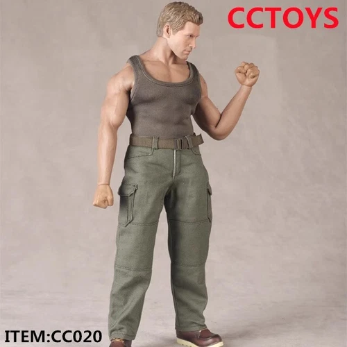 Pantalones del ejército de combate masculino 1/6 para figura fuerte de 12" Phicen Hot Toys Worldbox - Imagen 6 de 15