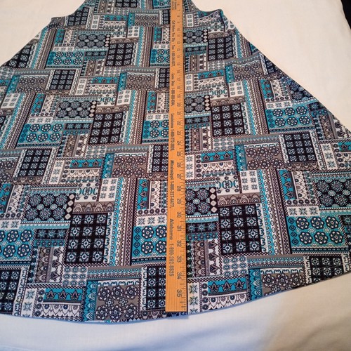 Women's Jersey Tank Dress Size M Multicolored A-Line Boho Keyhole Super Soft EUC - Picture 4 of 8
