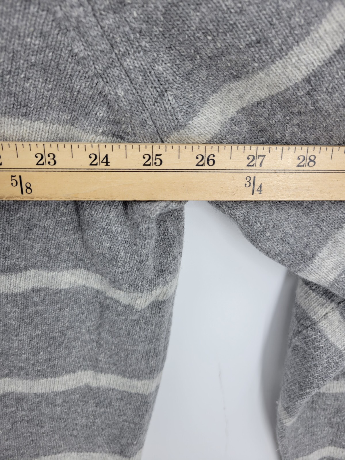 Banana Republic Sweater Mens Tall XXL 2XL Gray White Stripe Filpucci