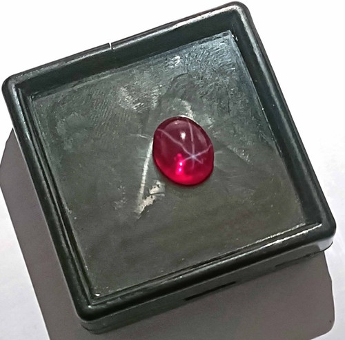 Burma Six Rays Superb Star Pink Ruby Oval Cut Cabochan 4-5 Carat Certified JKE - Picture 3 of 8