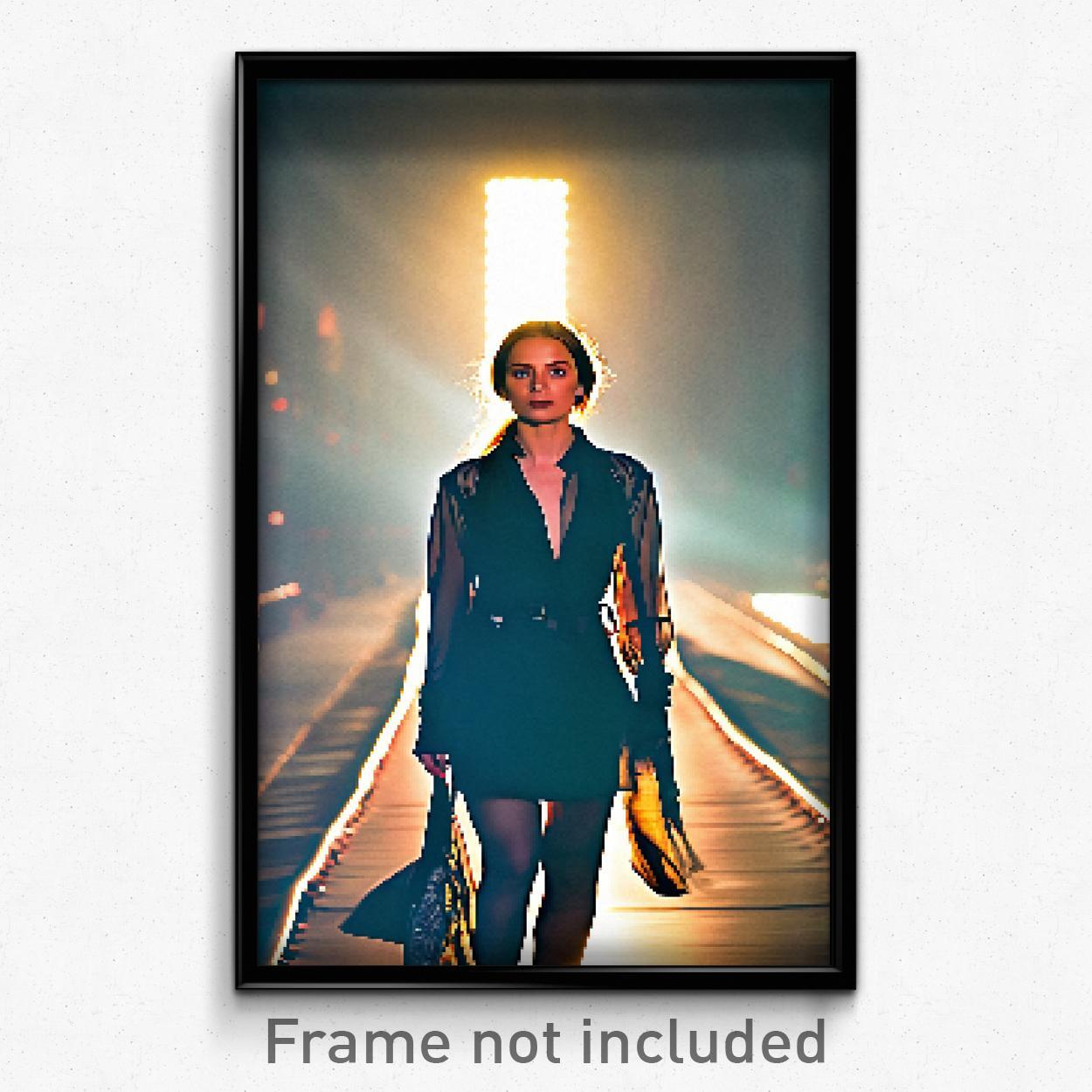 Glossy Commune 8-Bit Psychedelic Trippy Video Game Pixel Art Poster