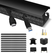 Stageek Cable Trunking, 9 Pieces of Cable Management Kit, 3.5M Open Slot Cable
