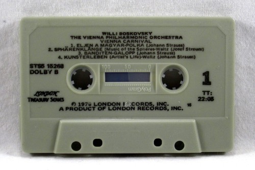 LONDON CASSETTE ffrr 1978 Strauss VIENNA CARNIVAL Boskovsky STS5-15268 - Picture 2 of 3