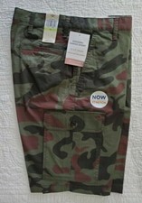 NEW Mens Dockers Cargo Shorts with Stretch Camo Green Camouflage 30 32 33 34 36