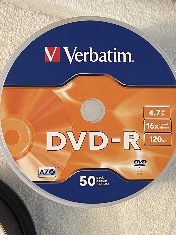 Verbatim DVD-R Recordable Disc Lot 45 120 min 4.7 GB for DVD 16X speed